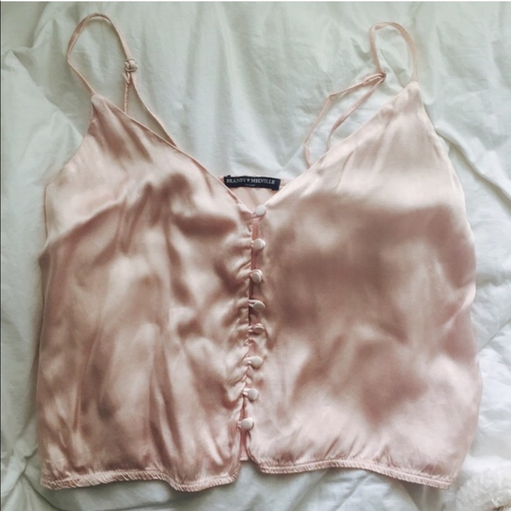 Brandy Melville silky button up tank